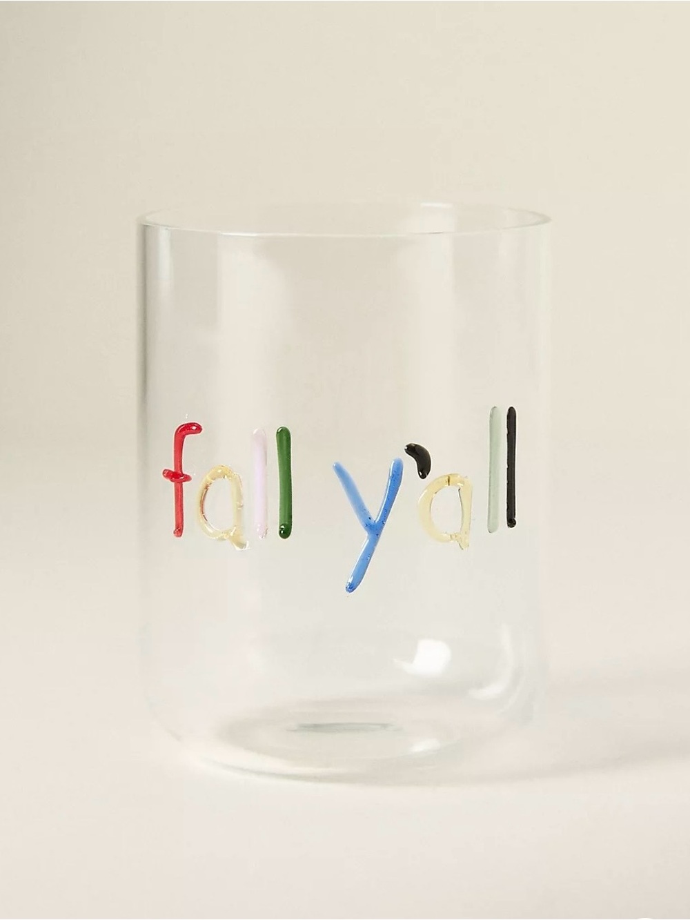 NIB Anthropologie The Love Notes Icon Juice Glass “Fall Y’all” 🍁🍂